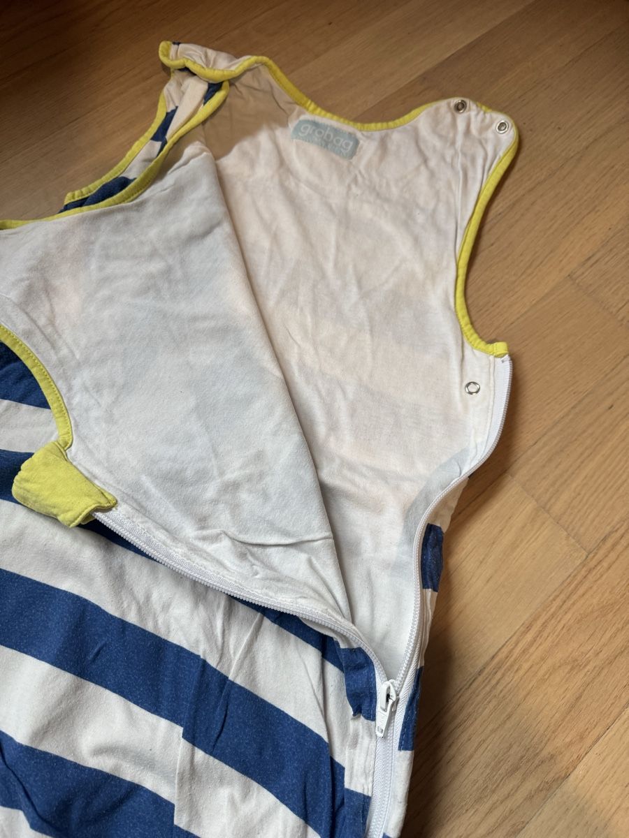 Schlafsäcke: Gigoteuse Grobag rayée bleue et blanche, taille 110 cm – Gebraucht aus Killwangen von ame_ffd8 1