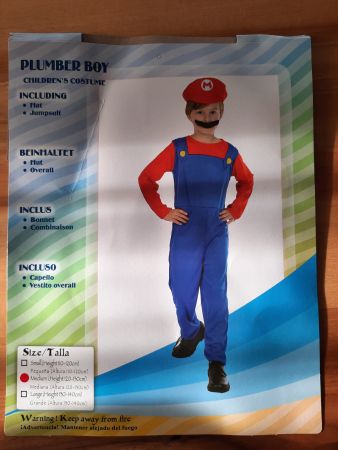 Fasnachtskostüm Super Mario, Grösse M (120-130cm)🎉