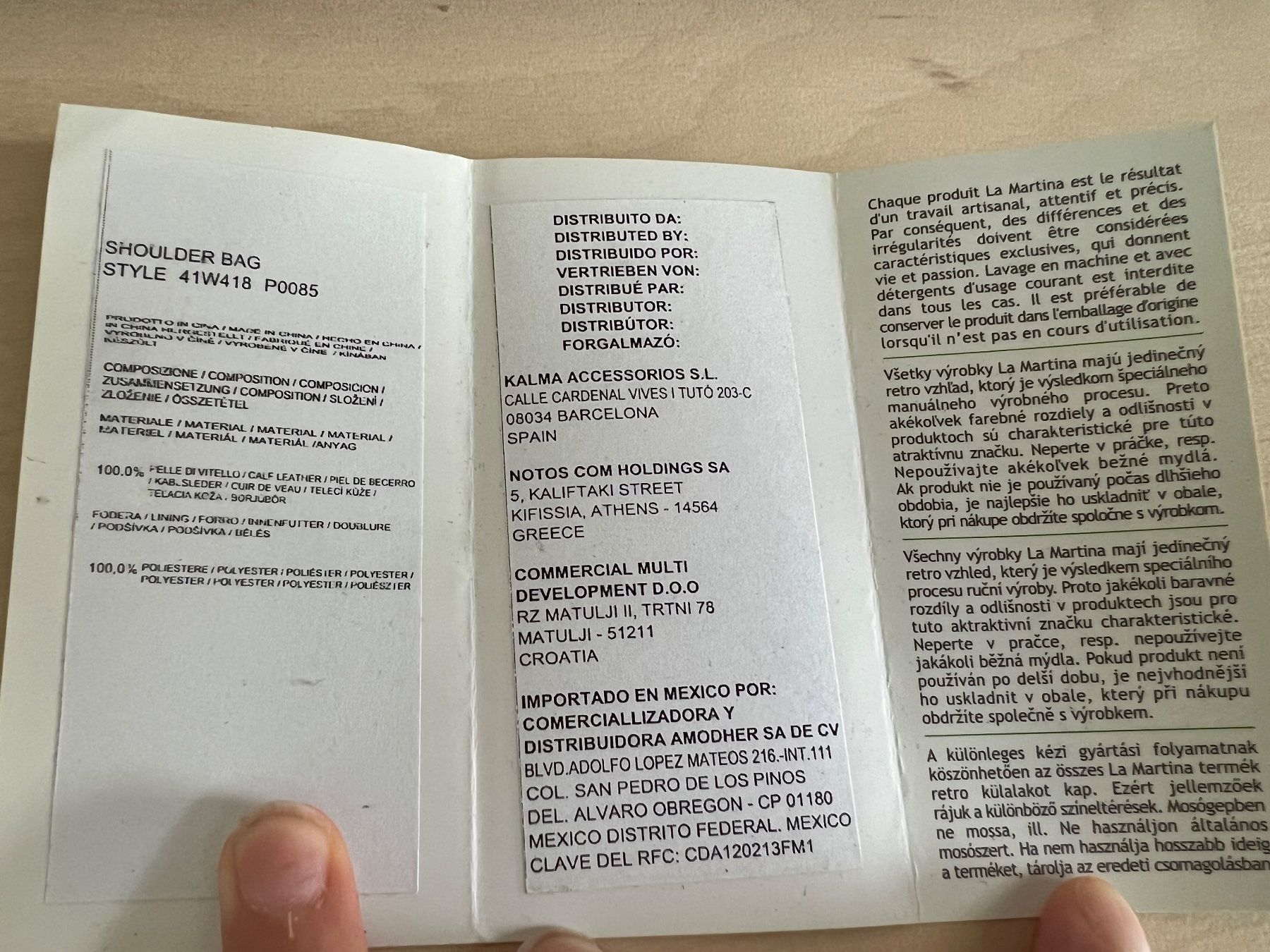 La Martina Borse da donna: La Martina Ledertasche hellbeige mit Staubbeutel – Usato da Ennetbürgen venduto da nat_8vld 6