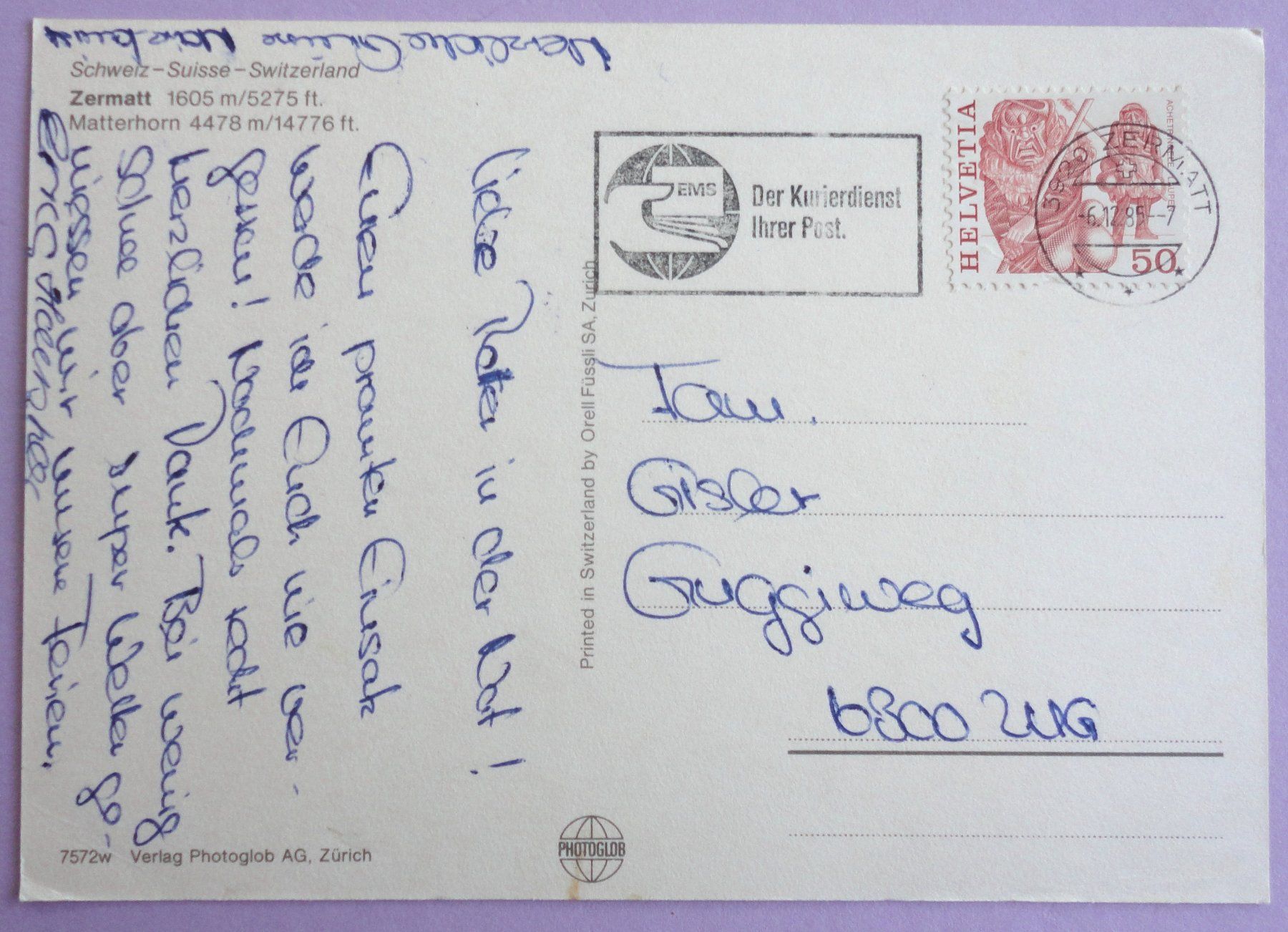 Cartoline postali: Zermatt - Matterhorn – Difettoso da Fétigny venduto da Billy2miny 1