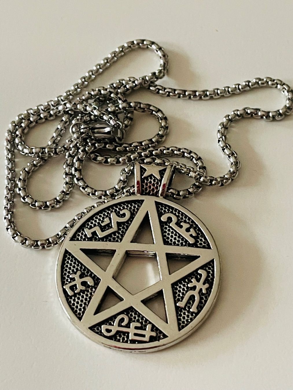 Anhänger: Pentagramm Anhänger mit Kette, Talisman Schmuck, – Gebraucht aus Sursee von Slnko1975 1