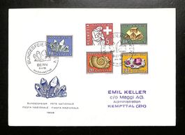 1958 FDC Pro Patria illustriert und mit Adresse