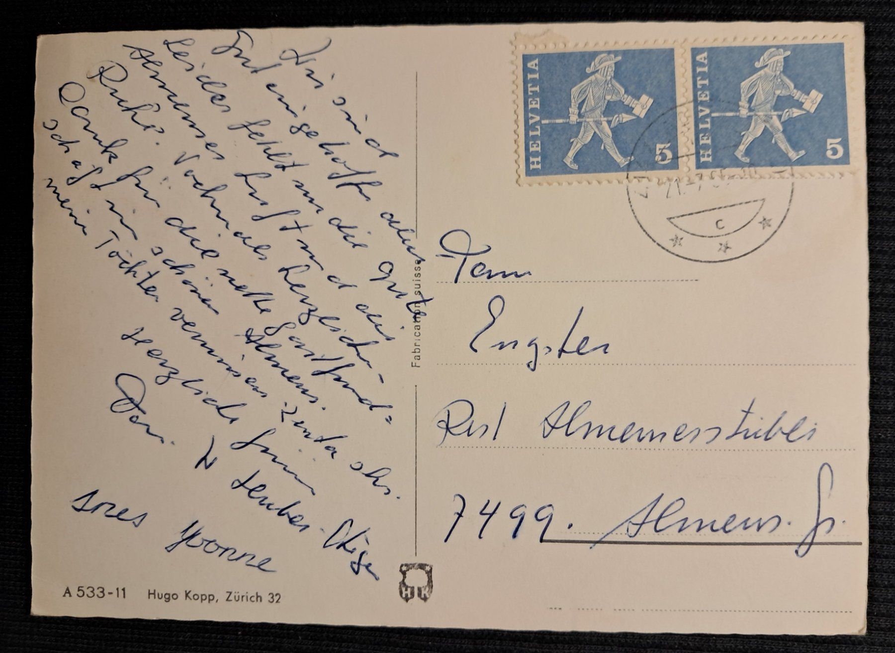 Cartoline postali: AESCH 1965 - FLUGAUFNAHME – Usato da Ponto Valentino venduto da giorgia06 1