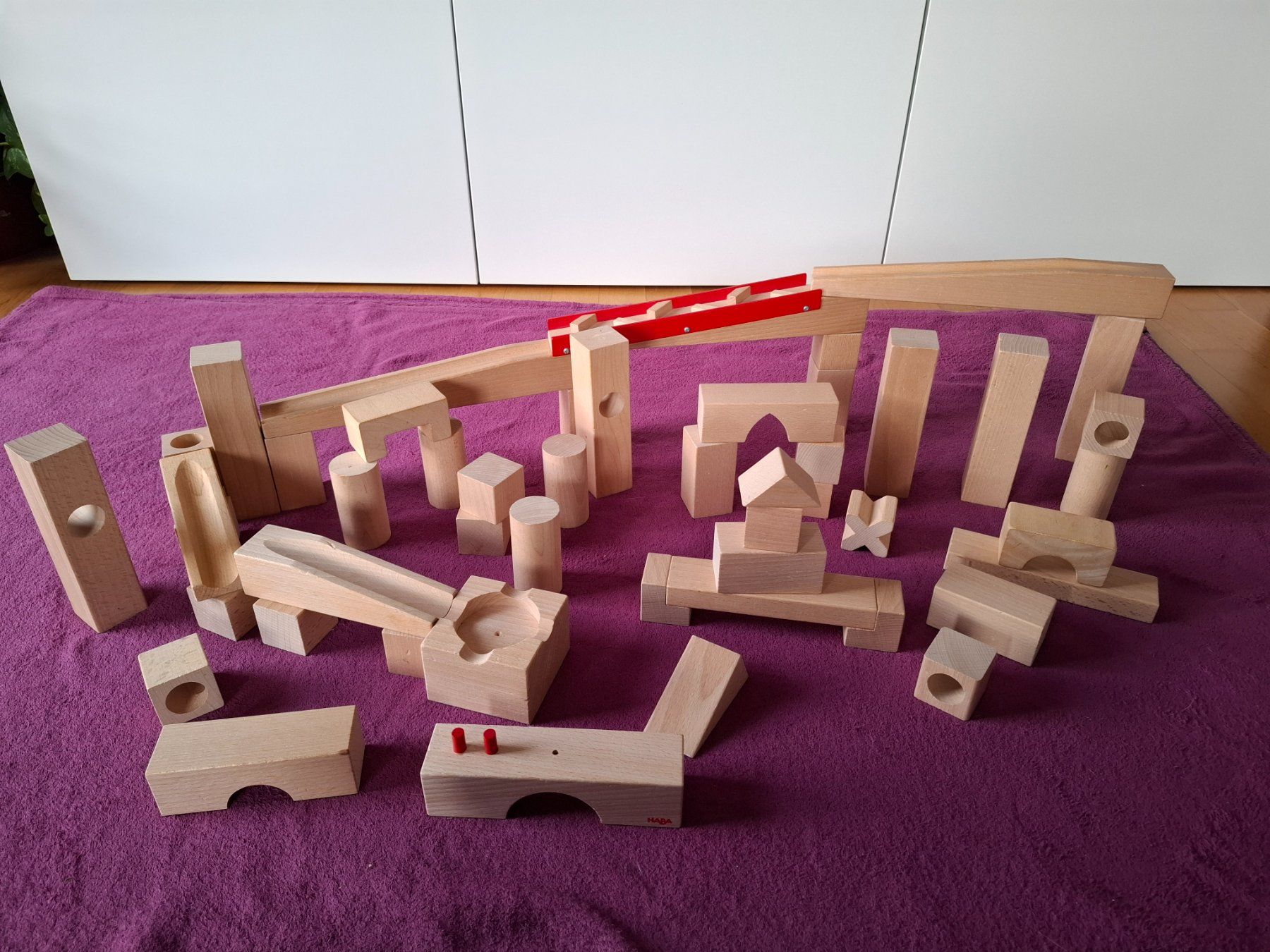 Haba Spielzeuge: Grosses HABA Kugelbahn - Set - 50 teilig – Gebraucht aus Müllheim Dorf von Seeeule01 1