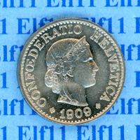 CHF___0.10 1909 stgl * nigelnagelneu! 10 Rappen