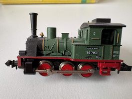 Dampflok T3 mit Personenwagen und Güterwagen Spur N Analog