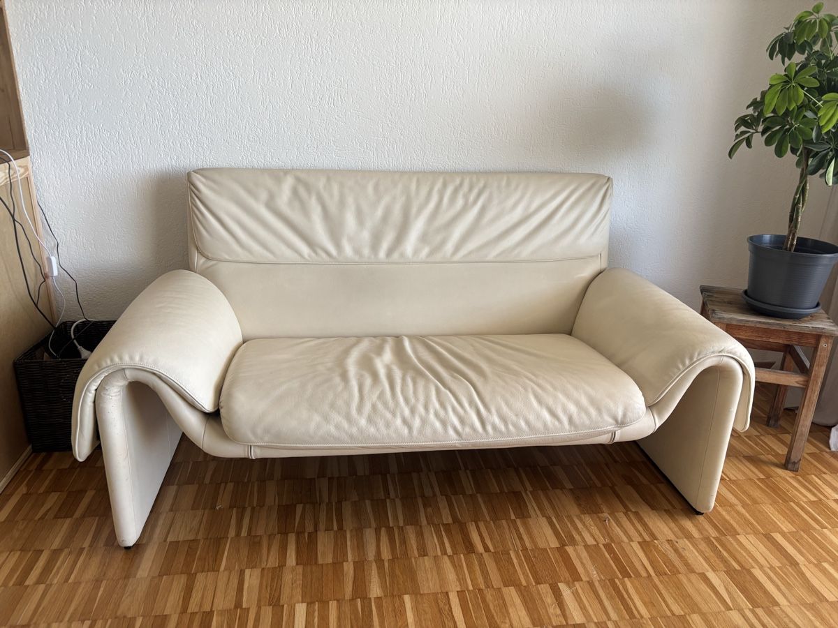 De Sede Divani: Cremefarbenes De Sede Ledersofa – Usato da Uster venduto da Fab1994 1