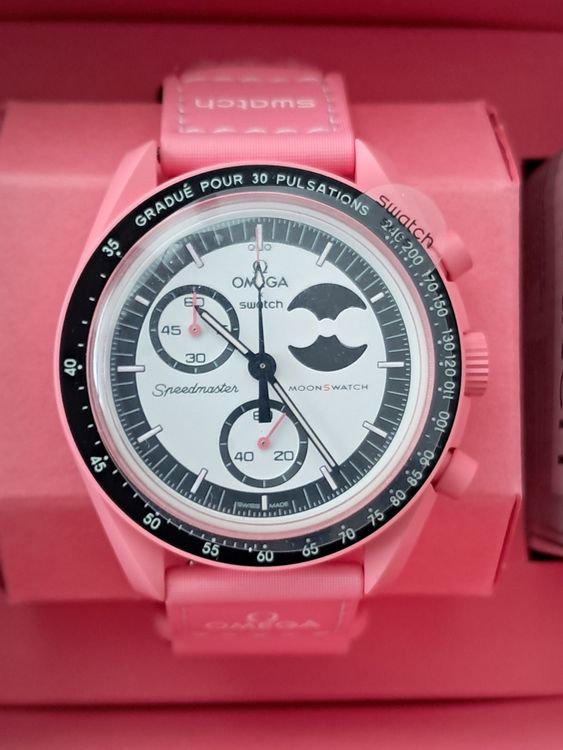 Swatch Orologi: Swatch x Omega Moonswatch Mission to the Pink Moonphase – Usato da Niederhasli venduto da zvb_fgn2
