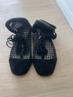 Dior Black Mesh Lace Up Booties Size 39 Used