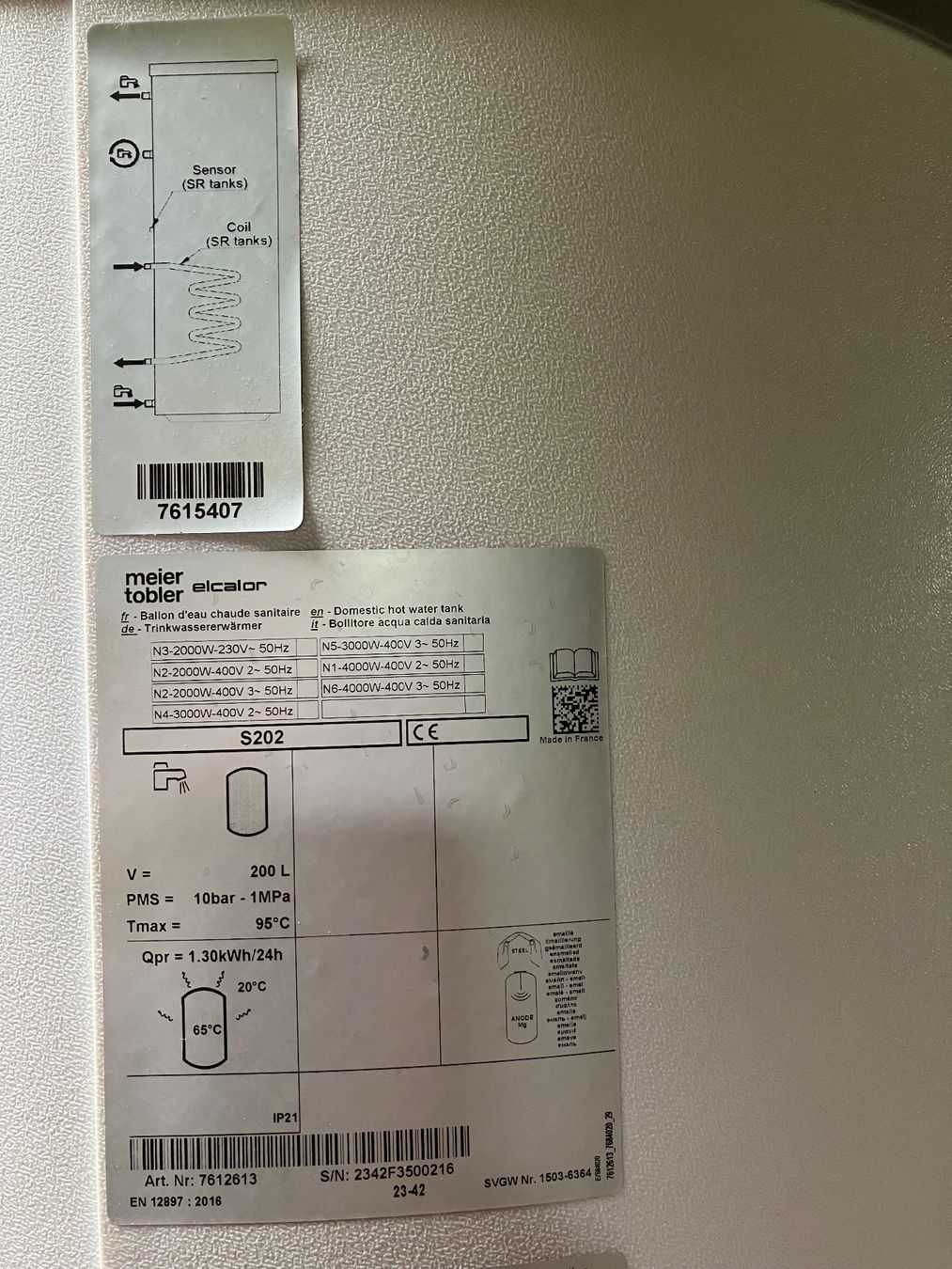 Sanitari: Stand-Warmwasserboiler Elcalor 200l – Usato da Schüpfen venduto da hes_w5ml 6