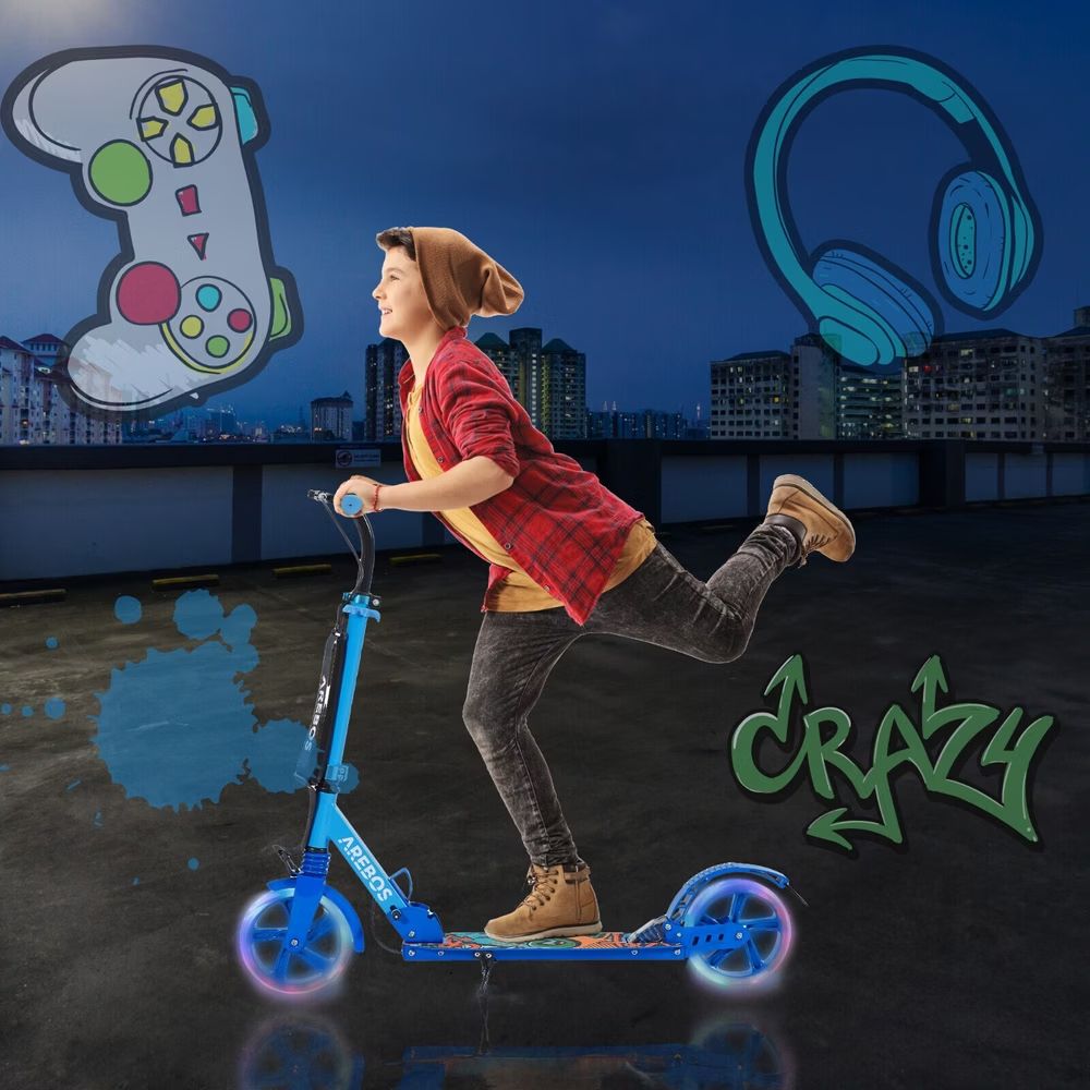Kickboard: Arebos Tretroller - NEU Blau – Nuovo (secondo la descrizione) da Nebikon venduto da warendiscount 1