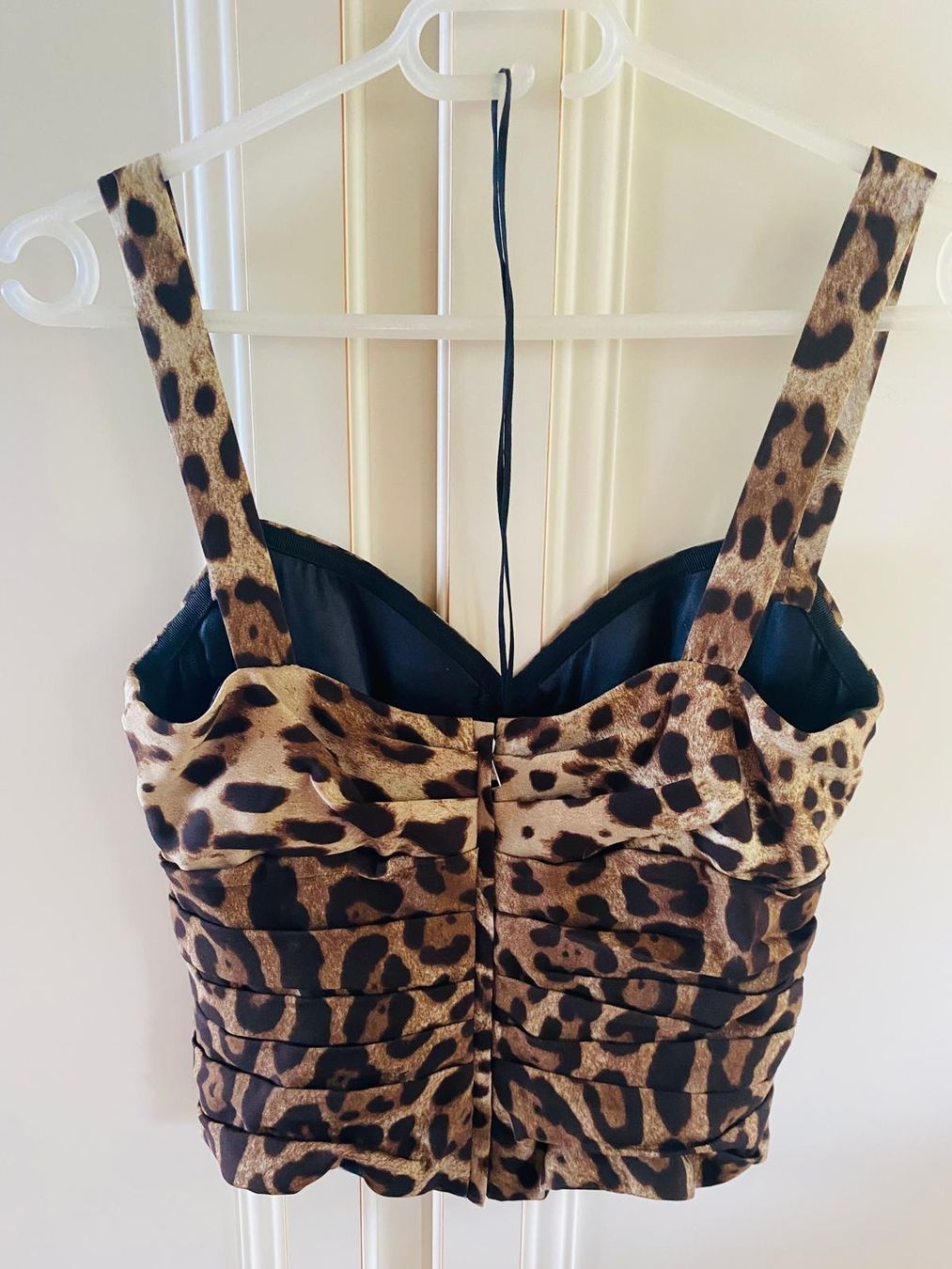 Dolce & Gabbana Top: Leoparden Bustier in Seide Dolce Gabbana – Nuovo e nell'imballaggio originale da Brione s. Minusio venduto da batwoman3 1
