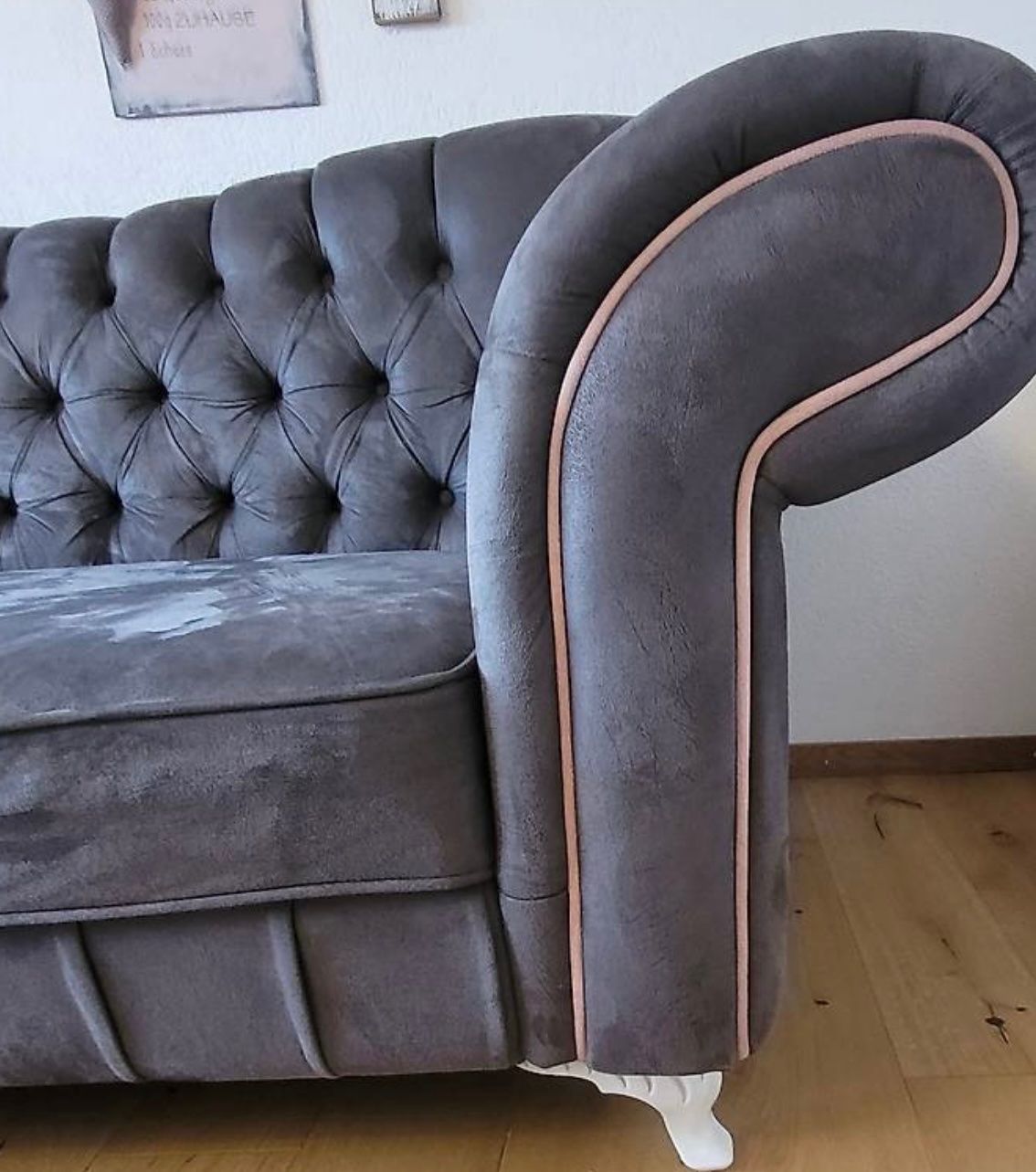 Divani: 1x Chesterfieldstyl Sofa grau – Usato da Chur venduto da GIANSILVES76 1