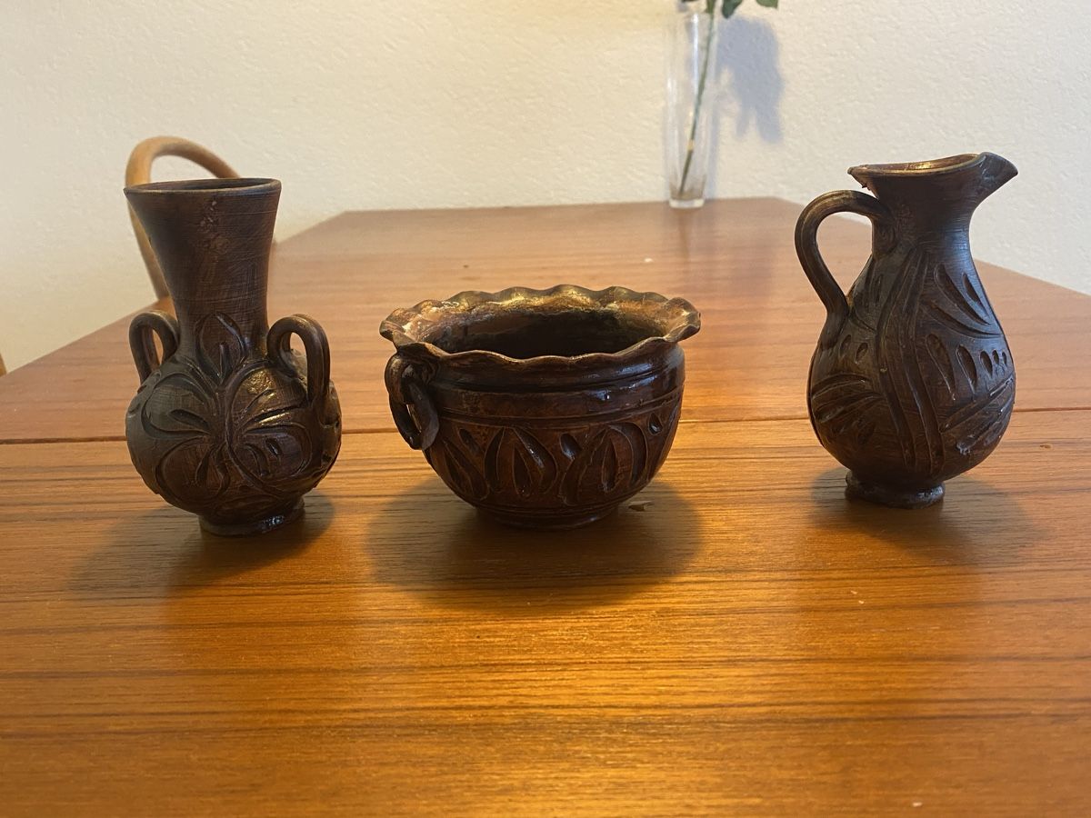 Vasi & Recipienti: 3 antike Tongefässe, Vase, Krug, Übertopf – Usato da Winterthur venduto da grischa_2000 2