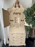 Sekretär Schrank mit vielen Schubladen  Aufsatzmöbel beige