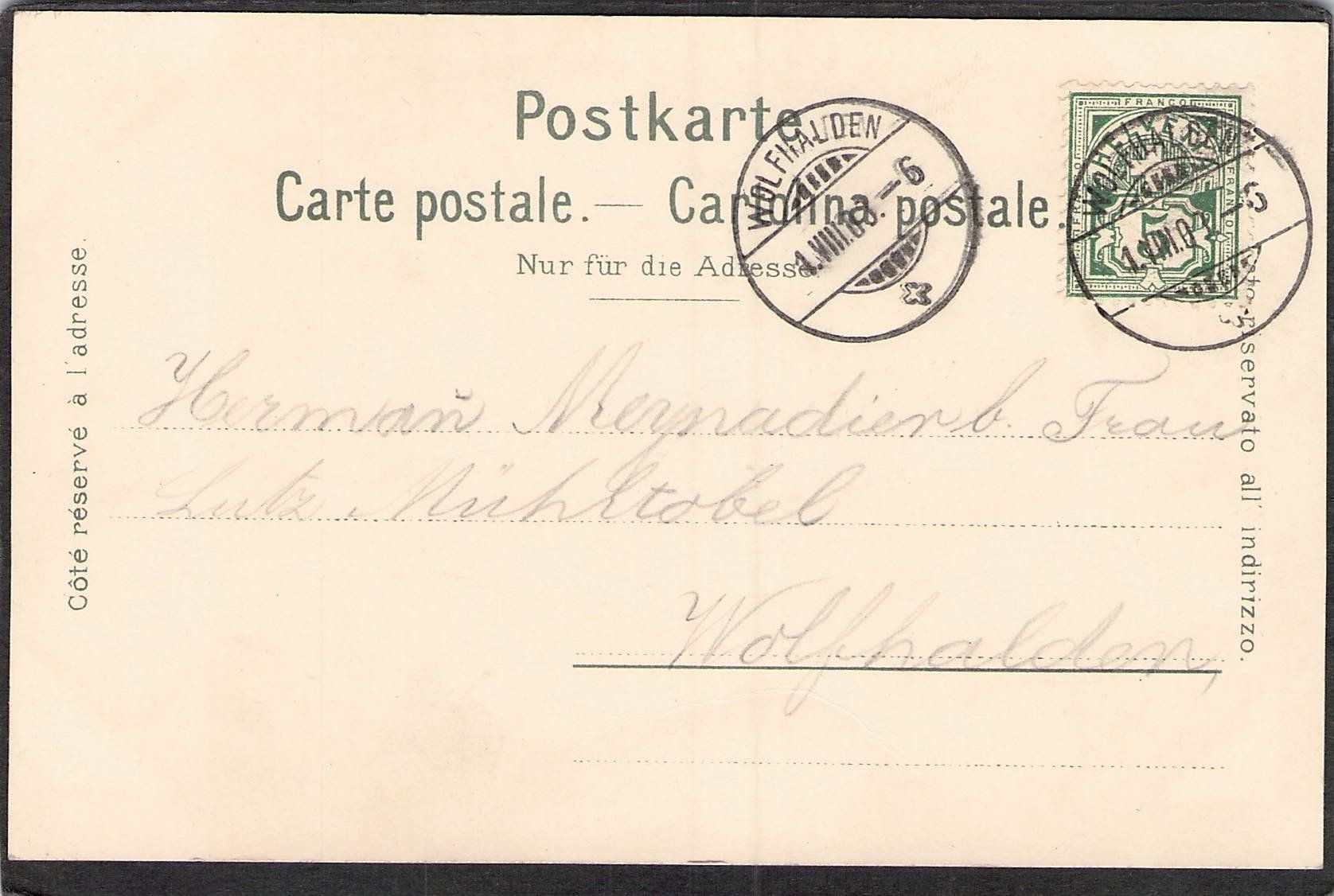 Cartoline postali: ^Appenzeller Trachten 1903 – Usato da Reichenburg venduto da Pipo-67 1