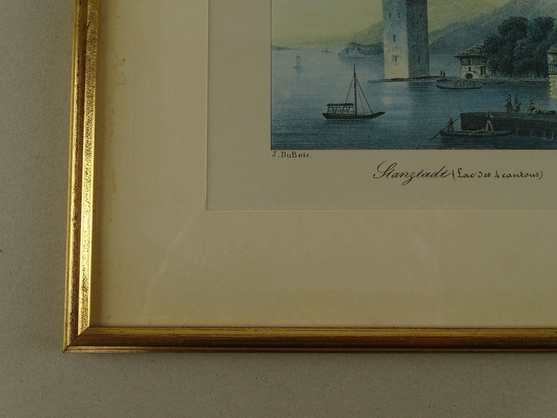 Incisioni: STANSSTAD, LITHOGRAPHIE UM 1840 – Usato da Grüningen venduto da Kartensammler 3