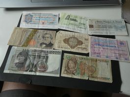 Italien, Konvolut alte Geldscheine