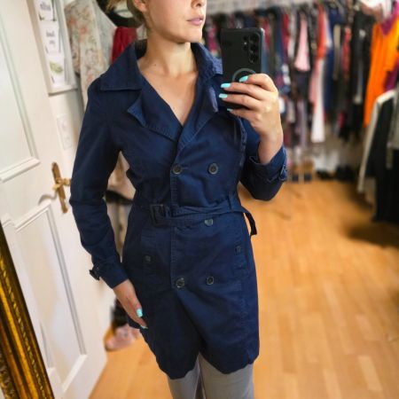 Dunkelblauer Übergangs-Trenchcoat, Grösse M/L - Top !