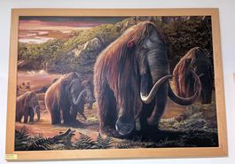 Ölbild einer Mamut Gruppe