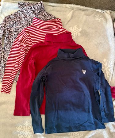 Rollkragenshirt-Paket (4 Stk) in Grösse 110/116