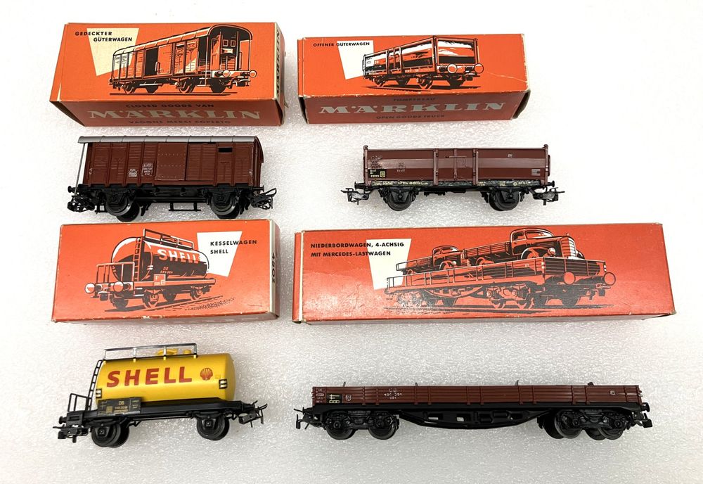Märklin Modelleisenbahnen: märklin 4515/02 - 4602/05: 4x Güterwagen SBB K3 - Shell... – Gebraucht aus Thun von retoolinoo