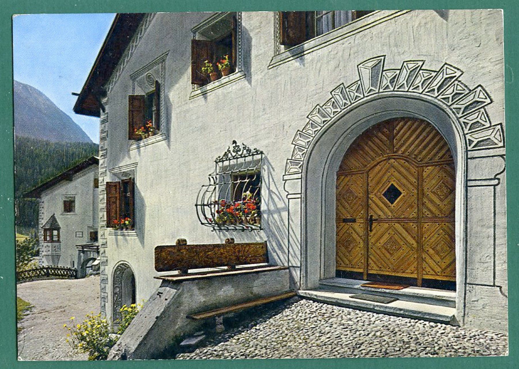 Cartoline postali: Engadinerhaus, Vulpera, 1979, gelaufen, Grossformat – Usato da Sargans venduto da Hausi1951
