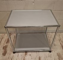 USM Haller Beistelltisch Mattsilber 37x50x44