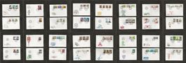 32 FDC Liechtenstein 1986 bis 1989