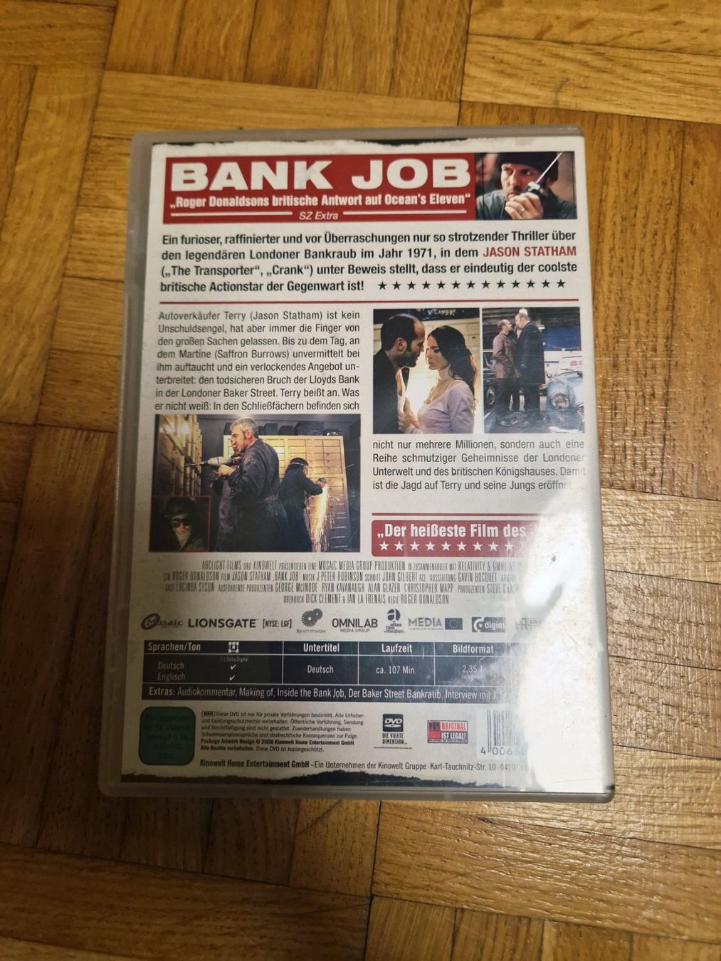 Tutti i DVDs: Dvd Bank Job – Usato da Stüsslingen venduto da white_angel86 1