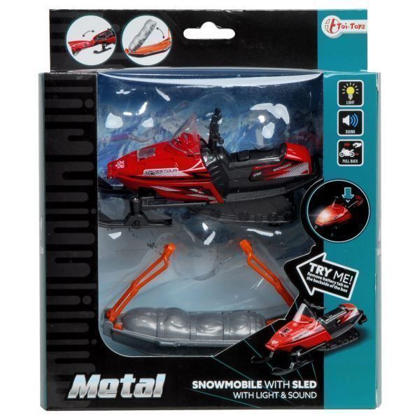Snowmobile Schneemobil mit Schlitten, Toi-Toys, Motor, neu (Neu und ...