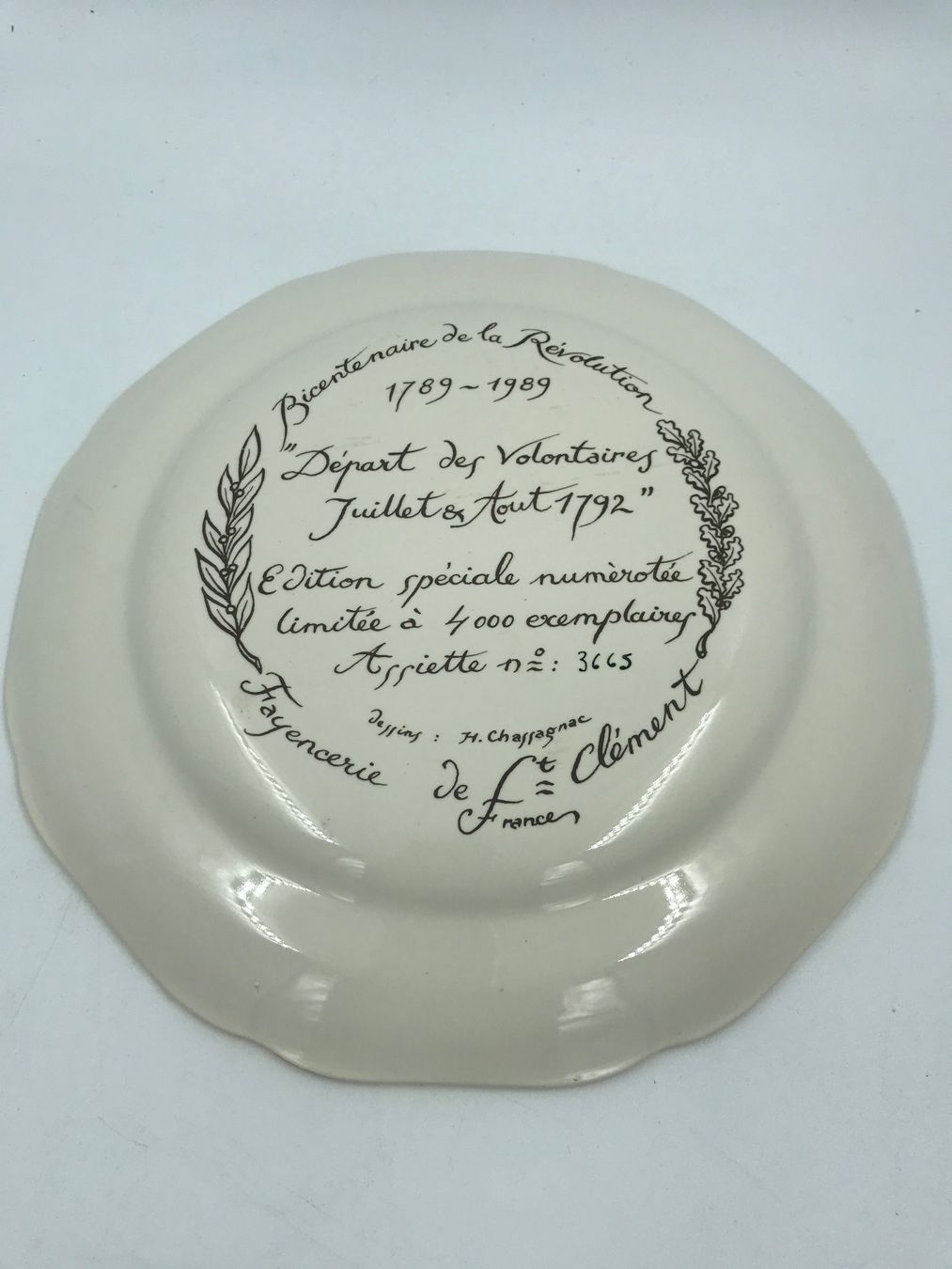 Teller: Assiette Ancienne Faïence De Saint Clément La Révolution – Gebraucht aus Genève von Eric1823 2