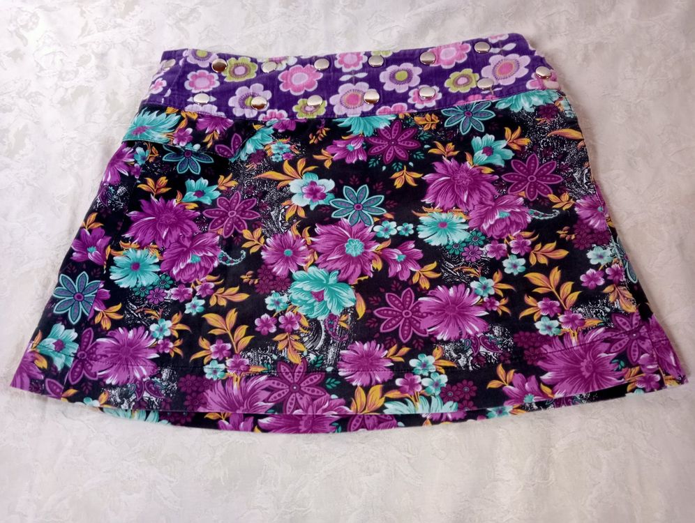 Simandra Kinderrock Patchwork-Stil - Wickelrock Mit Druckknöpfen, Fair Produziert In Nepal