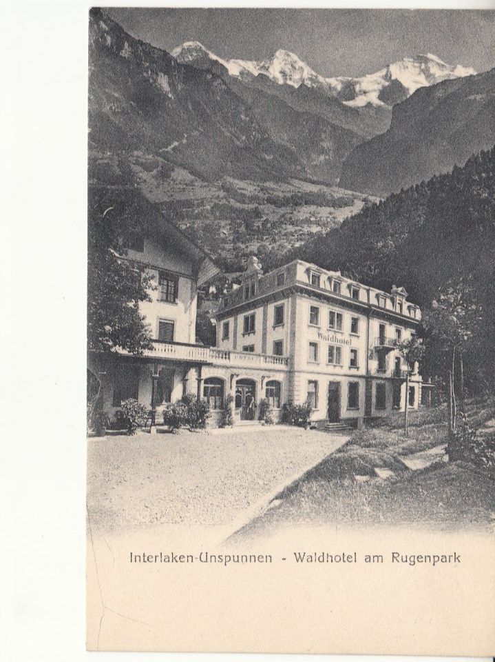 Cartoline postali: Interlaken Unspunnen Waldhotel ca. 1910 – Usato da Bürglen TG venduto da StampGraf