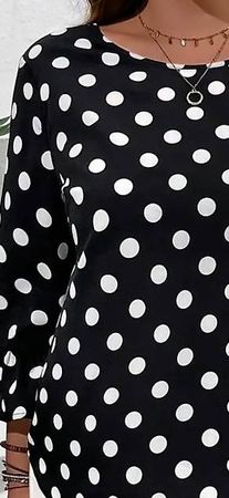 Bluse Plus Size Punkte Print Gr. 50 NEU