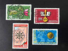 CH1954 - Timbres oblitérés : superbes oblis - Zu 316-319 / 2