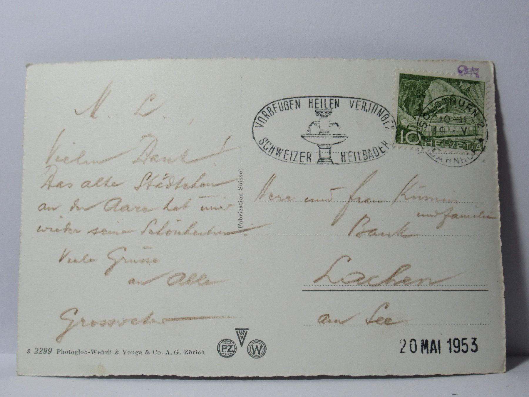 Cartoline postali: Solothurn , Rathaus 1952 – Usato da Grenchen venduto da Bluemchen1900 1