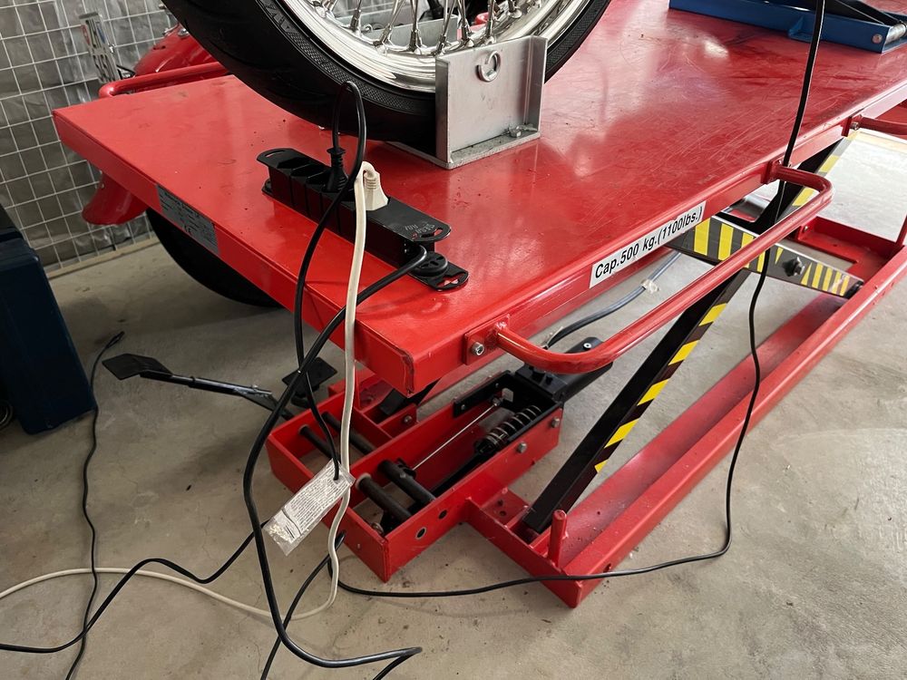 Hübster / Support De Montage Moto - Mini Lift Scissor Rouge Métal XUKEY Neuf - élévateur Atelier