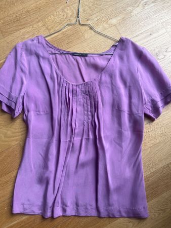 Comma Seidenbluse Flieder S