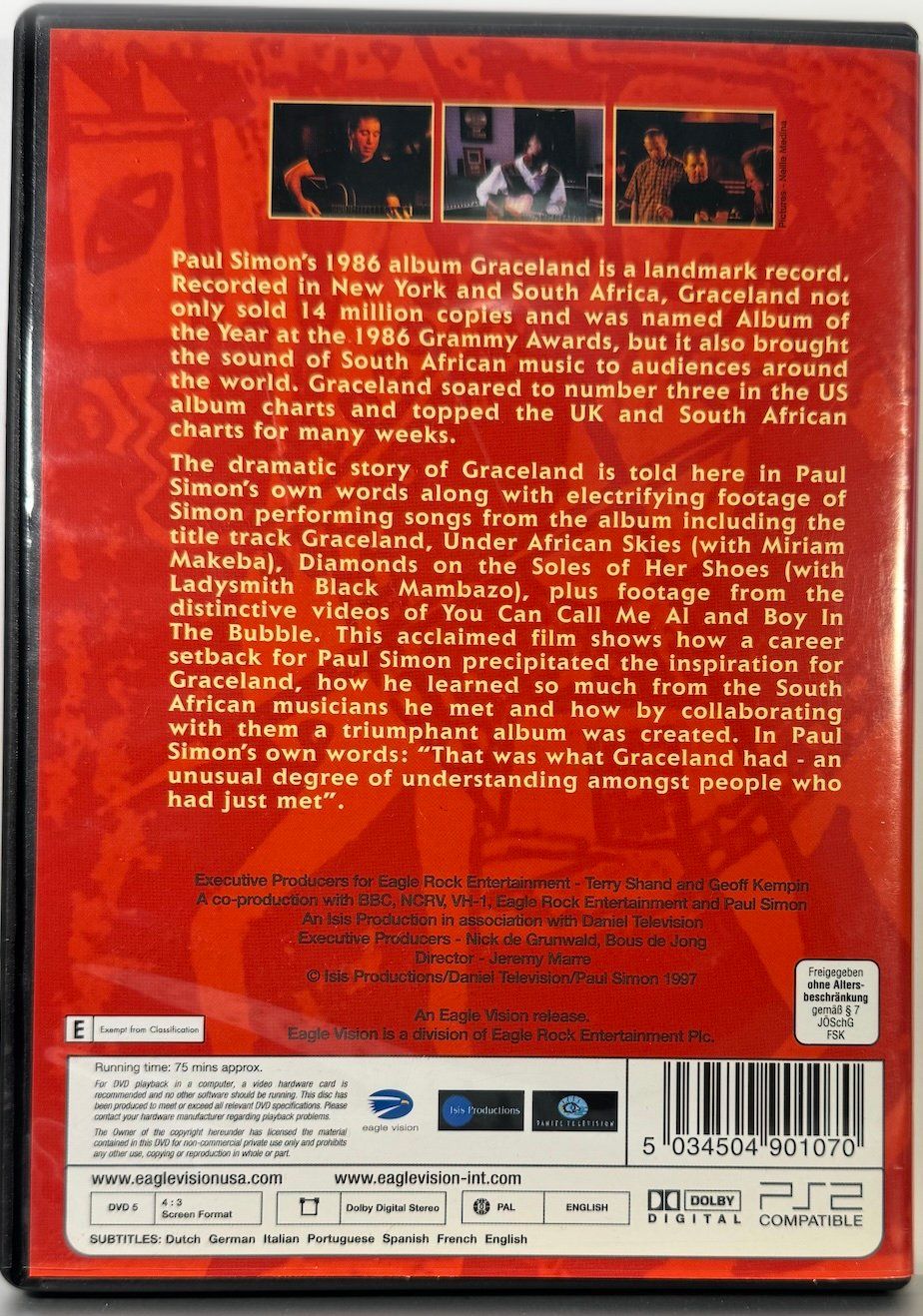 Tous les DVDs: DVD PAUL SIMON - GRACELAND – D'occasion à Wisen par gigisna 2