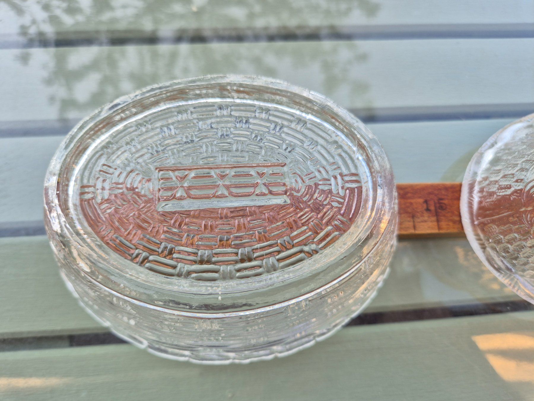 Contenitori & Simili: Glas-Henne / Dose mit Deckel, Vintage, – Usato da Bern venduto da aronari 4