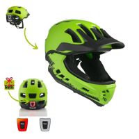 Helm Frezzo Fullface, abnehmbarer Kinnschutz Gr. S, grün