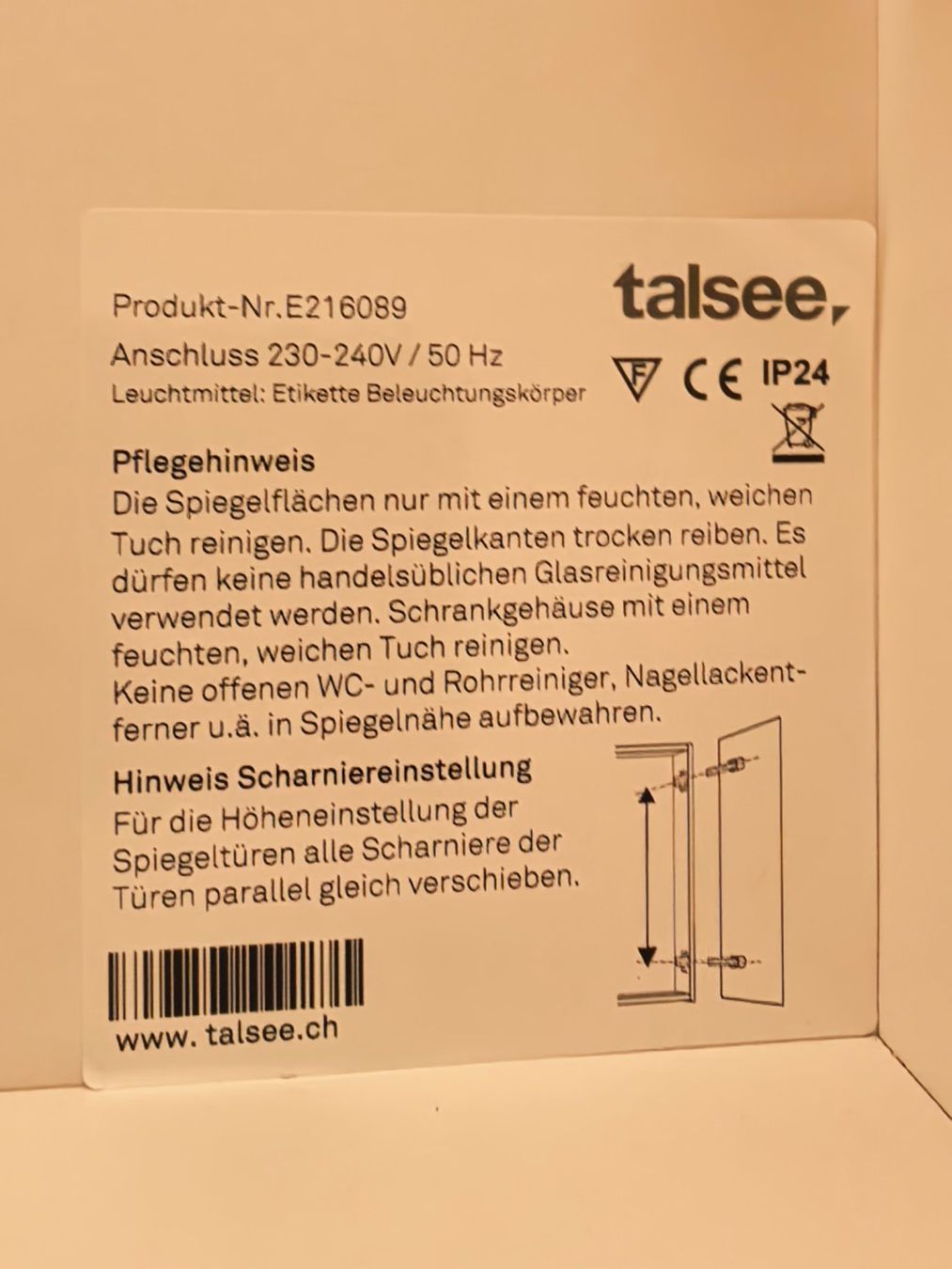 Spiegelschränke: Lavabo Spiegelschrank Talsee – Neu (gemäss Beschreibung) aus Duggingen von firedog144 2