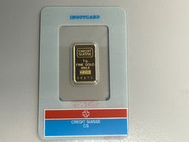 1g Goldbarren Credit Suisse