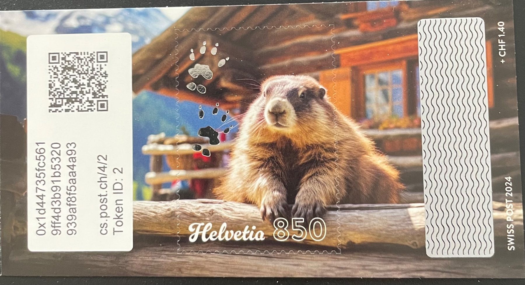 Tutti i francobolli: Swiss Crypto Stamp 4.0 - Basic Edition; Marmi baut Chalet – Nuovo (secondo la descrizione) da Bern venduto da schm1969