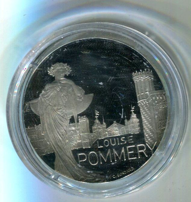 Medaglie: Silbermedaille "Champagne Louise Pommery". PP. – Nuovo e nell'imballaggio originale da Basel venduto da Butsch5