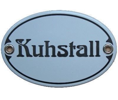 Insegne: Emailschild - Kuhstall – Nuovo e nell'imballaggio originale da Ennetbürgen venduto da open24shop