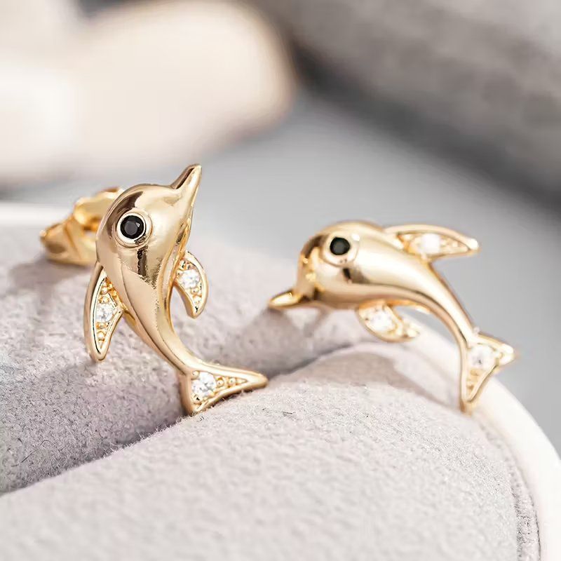 Ohrringe & -stecker: 18k vergoldete Delfin Ohrstecker – Neu und originalverpackt aus Glattbrugg von majuska01 4