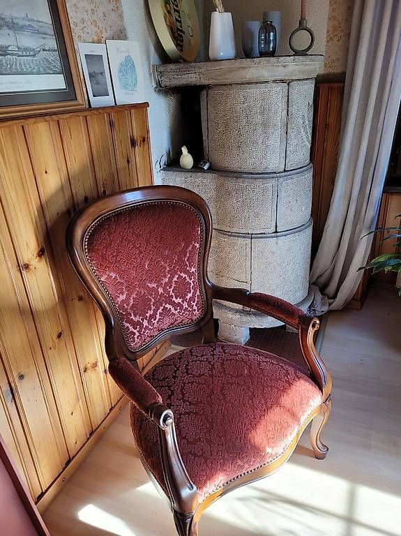 Sofas: Canapé style Louis Philippe/ 1 fauteuil Voltaire  – D'occasion à ST-TRIPHON par cressonvert 2