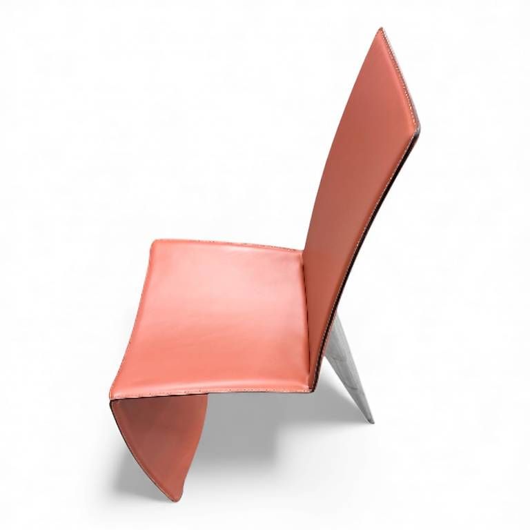 Sedie: Italian Modern Red Leather Chair by Philippe Starck, 1980s – Usato da Au ZH venduto da Matys74